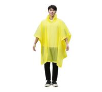 ALMLEU Chubasquero Raincoat with Drawstring Hood Waterproof Thicken Poncho for Adults Outdoor Hiking Rain Coat Travel Bicycle Ponchos(Yellow)