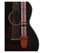 ALMLEU Correa Guitarra Correa de guitarra Cinturón bordado ajustable con extremo cuero for bajo eléctrico acústico(Color 3)