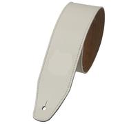 ALMLEU Correa Guitarra Correa de guitarra cuero ajustable for accesorios cinturón bajo eléctrico acústico(White)