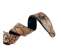 ALMLEU Correa Guitarra Correa de guitarra cuero suave con diseño serpiente, púas, accesorios for bajo eléctrico acústico(Yellow)