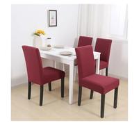 ALMLEU Funda de Silla con Respaldo 1/2/4/6 Piezas Fundas elásticas for sillas de Color sólido for for Cocina Comedor Banquete Boda Hogar Spandex Stretch(Red,6 Pieces)