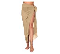 ALMLEU Pareos Playa Grandes Pareo Largo y Corto for Mujer, Pareo for Playa, Bikini, Falda Corta Transparente, Bufanda for Cubrir Trajes de baño(Color 2-Long)