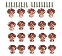 ALMLNLL Manijas para gabinetes, 20 Piezas Perillas de Gabinete y Cajón Cristal Aleación Zinc Puerta 30 Mm for Manija(Chrome)