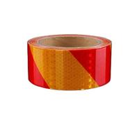 ALMLNLL Rollo de Cinta de precaución Reflective Tape, Tape, Red White,5 Centimeters Wide, 25 Meters Long