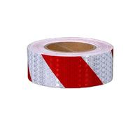 ALMLNLL Rollo de Cinta de precaución Reflective Tape, Tape, Red White,5 Centimeters Wide, 25 Meters Long
