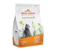 Almo Nature Anti Hairball - Croquetas para Gato Adulto con Pollo Fresco, con Mezcla de Fibras Vegetales para Combatir la Formación de Bolas de Pelo - Bolsa de 2 kg