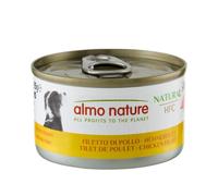 almo nature Comida Húmeda para Perros Natural de Pollo (24 latas x 95 g). Alimento para Perros Monoproteíco Enlatado HFC Cuisine. Snack Complementario sin Gluten.
