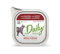 almo nature Daily, Comida húmeda para Gatos Adultos con Pato - Pack de 3,2 kg (32 x 100 g)
