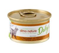 Almo Nature Daily - Comida húmeda para Gatos Adultos - Mousse de Pavo - Alimento húmedo Completo y equilibrado - 85 g, Pack de 24