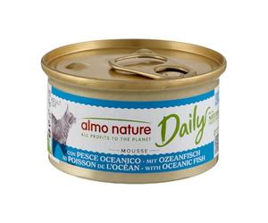 Almo Nature Daily - Comida Húmeda para Gatos Adultos - Mousse - Pescado Oceánico - 85 g, Paquete de 24