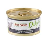 Almo Nature Daily - Comida Húmeda para Gatos Adultos - Mousse - Trucha - 85 g, Paquete de 24