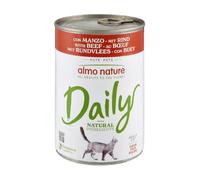 Almo Nature Daily - Comida Húmeda para Gatos Adultos - Vacuno - 400 g, Paquete de 24