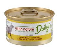 almo nature Daily Grain Free Comida para gatos, mousse con pollo, alimento completo para gatos, comida húmeda, paquete de 24 unidades (24 x 85 g)