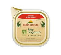 Almo Nature Daily Menu Bio - Comida Húmeda para Perros - Paté con Vacuno - Ingredientes Orgánicos - 100g, Pack de 32