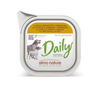 almo nature Daily Menu Dog Paté sin Cereales con Pollo/jamón y Queso, 100 g, Paquete de 32