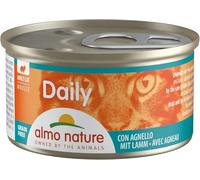 Almo Nature Daily Mousse con Cordero. Comida húmeda para Gatos Adultos - 24 Cajas de 85 g