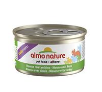 Almo Nature Daily Wet Cat - Mousse de lata sin granos con pavo 85 g (paquete de 24)