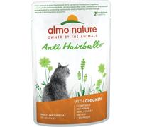 Almo Nature Functional - Anti Hairball - Comida Húmeda para Gatos Adultos y Mayores - con Pollo - Contrarresta la Formación de Bolas de Pelo - 70g (Paquete de 30)