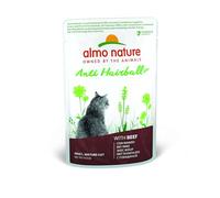 Almo Nature Functional - Anti Hairball - Comida Húmeda para Gatos Adultos y Mayores - con Res - Contrarresta la Formación de Bolas de Pelo - 70g (Paquete de 30)