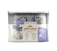 Almo Nature Functional - Intestinal Help - Comida Húmeda para Gatos Adultos con Sensibilidad Intestinal - con Pescado, con Aves - Soporte para el Microbiota - 70g (Paquete de 6)