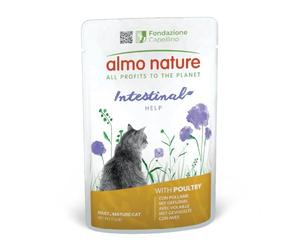 Almo Nature Functional - Intestinal Help - Comida Húmeda para Gatos Adultos y Mayores con Sensibilidad Intestinal - con Aves - Soporte para el Microbiota - 70g (Paquete de 30)