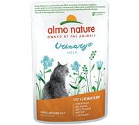 Almo Nature Functional Urinary Help - Comida Húmeda para Gatos Adultos de Pollo - Soporte para el Bienestar del Tracto Urinario - 30 Bolsitas de 70g
