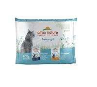 Almo Nature Functional Urinary Help - Comida Húmeda para Gatos Adultos Sabor Pescado y Pollo - Soporte para el Bienestar del Tracto Urinario - 6 Bolsitas de 70g