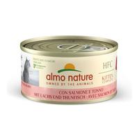 almo nature HFC Complete Kitten - Comida húmeda para Gatitos - Salmón y atún - Grado Humano, sin Gluten - 70 g, Paquete de 24