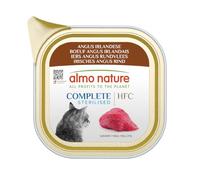 Almo Nature HFC Complete Sterilised - Comida Húmeda para Gatos Adultos Esterilizados - Sabor Angus Irlandés - Calidad Humana, Sin Gluten, Monoproteico - 85g, Pack de 17