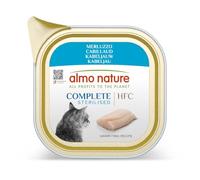 Almo Nature HFC Complete Sterilised - Comida Húmeda para Gatos Adultos Esterilizados - Sabor Bacalao - Calidad Humana, Sin Gluten, Monoproteico - 85g, Pack de 17