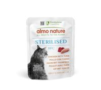 Almo Nature HFC Functional Sterilised - Alimento Húmedo para Gatos Adultos Esterilizados - Pollo con Atún - Calidad Grado Humano, Sin Gluten - Pack 24 x 50g