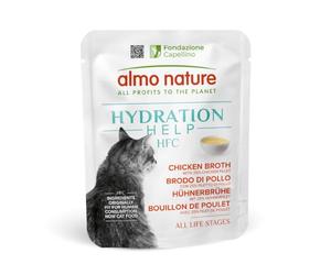 almo nature HFC Hydration Help, alimento húmedo para Gatos - Caldo de Pollo y Filete de Pollo - Human-Grade, sin Gluten, monoproteico, 50 g, Paquete de 24, 1,2 kg