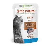 Almo Nature - HFC Jelly - Caballa - Comida Húmeda para Gatos Adultos, Sin Gluten, Monoproteico, 55g, Paquete de 24