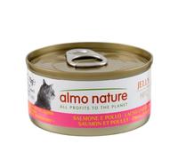 Almo Nature HFC Jelly - Comida Húmeda para Gatos Adultos - Salmón y Pollo - Calidad para Consumo Humano, Gluten Free - 70g (Pack de 24)