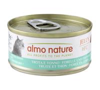 Almo Nature HFC Jelly - Comida Húmeda para Gatos Adultos - Trucha y Atún - Calidad para Consumo Humano, Gluten Free - 70g (Pack de 24)