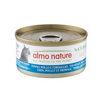 almo nature HFC Natural - Alimentos húmedos para Gatos - Atún, Pollo y Queso (6 latas x 70 g)