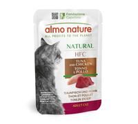 Almo Nature - HFC Natural - Atún y Pollo - Comida Húmeda para Gatos, Sin Gluten, Monoproteico, 55g, Paquete de 24