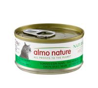 Almo Nature HFC Natural - Comida Húmeda para Gatos Adultos - Atún con Maíz - Calidad Humana, Sin Gluten - 70g, Pack de 24
