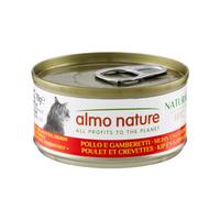 Almo Nature HFC Natural - Comida Húmeda para Gatos Adultos - Pollo y Gambas - Calidad Humana, Sin Gluten - 70g, Pack de 24