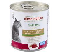 Almo Nature HFC Natural - Comida húmeda para Gatos -Atún y Pollo - 280g, 12 Latas