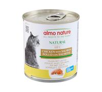 Almo Nature HFC Natural - Comida húmeda para Gatos - Pollo y Salmón, 280g, 12 Latas
