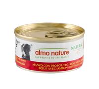 Almo Nature HFC Natural - Comida Húmeda para Perros - Vacuno y Jamón - Grado Humano, Sin Gluten - 95g, Pack de 24