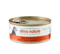 almo nature - HFC Natural con Pollo con Calabaza - Comida húmeda para Gatos Adultos: 24 latas de 150 g