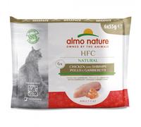 Almo Nature HFC Natural Gato - Pack de Pollo y camarones - Cantidad: 6 x 55 g