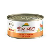Almo Nature HFC Natural Kitten - Comida Húmeda Completa para Gatitos - Pollo - Calidad Humana, Sin Gluten, Monoproteína - 70g, Pack de 24