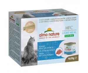 Almo Nature HFC Natural Light Gato - Atún del Atlántico - Cantidad: 4 x 50 g