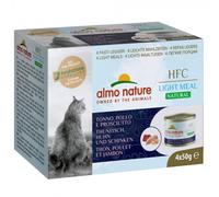 Almo Nature HFC Natural Light Gato - Atún, pollo y jamón - Cantidad: 4 x 50 g
