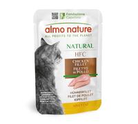 Almo Nature - HFC Natural - Pollo - Comida Húmeda para Gatos, Sin Gluten, Monoproteico, 55g, Paquete de 24