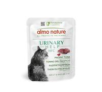 Almo Nature HFC Urinary Help - Comida Húmeda para Gatos - Soporte para Las Vías Urinarias - Atún del Pacífico y Arándanos Rojos - Calidad Humana, Monoproteico, Sin Gluten - 24x50g