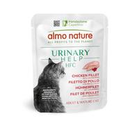 Almo Nature HFC Urinary Help - Comida Húmeda para Gatos - Soporte para Las Vías Urinarias - Filete de Pollo y Arándanos Rojos - Calidad Humana, Monoproteico, Sin Gluten - 24x50g